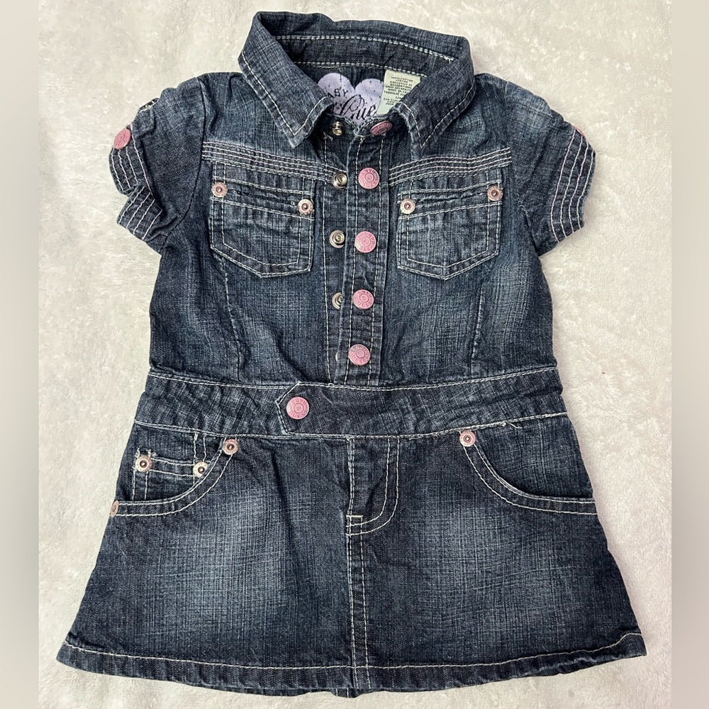 Vintage Baby Guess Denim Dress in Size  12M